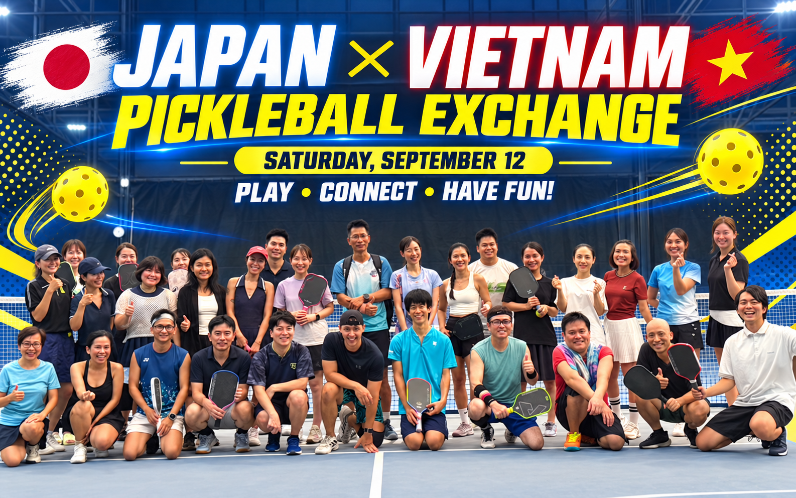 PICKLE PREMIUM - 🇻🇳🇯🇵Nhật Bản và Việt Nam pickleball circle -