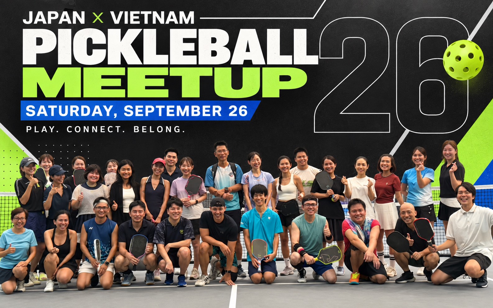 PICKLE PREMIUM - 🇻🇳🇯🇵Nhật Bản và Việt Nam pickleball circle -