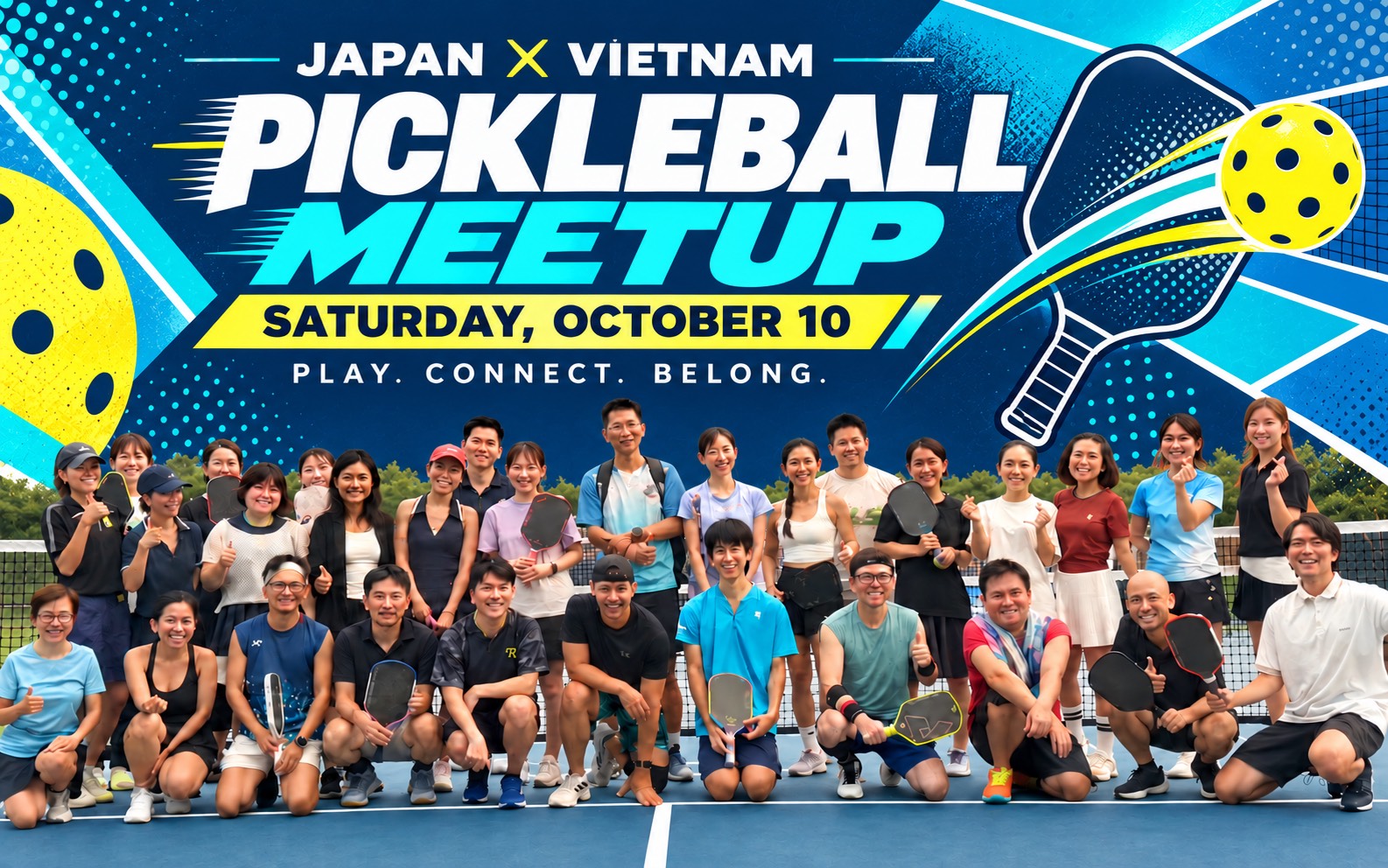 PICKLE PREMIUM - 🇻🇳🇯🇵Nhật Bản và Việt Nam pickleball circle -