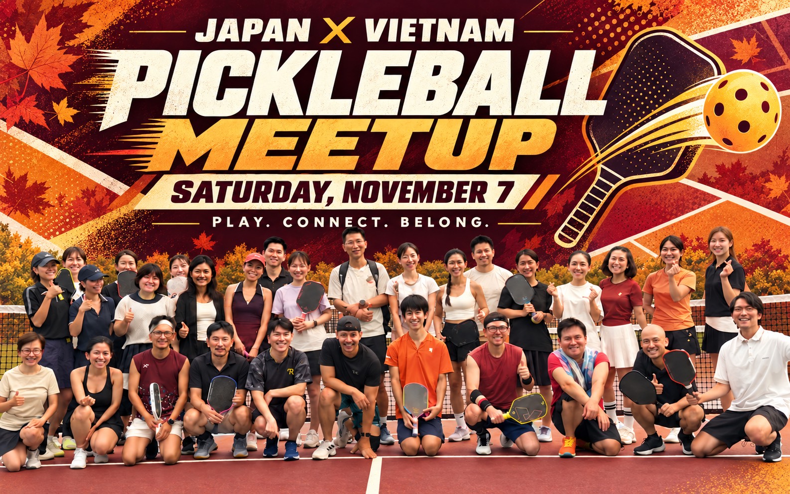 PICKLE PREMIUM - 🇻🇳🇯🇵Nhật Bản và Việt Nam pickleball circle -