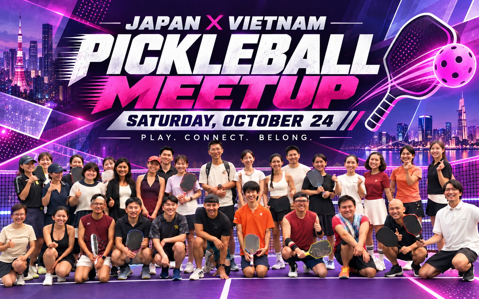 PICKLE PREMIUM - 🇻🇳🇯🇵Nhật Bản và Việt Nam pickleball circle -
